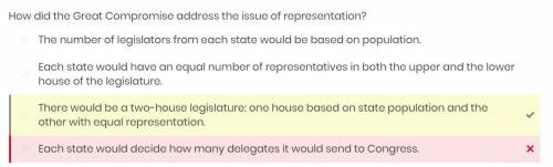 How did the Great Compromise address the issue of representation?

A.) Each state would decide how m