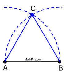 In the straightedge and compass construction of the equilateral triangle below, which of the followi