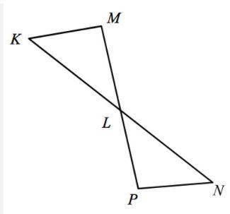 43. If L is the midpoint of KN and MP, which

method can be used to prove the triangles are
congruen