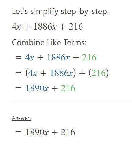 Solve for 2:
4x + 188
6x + 216°