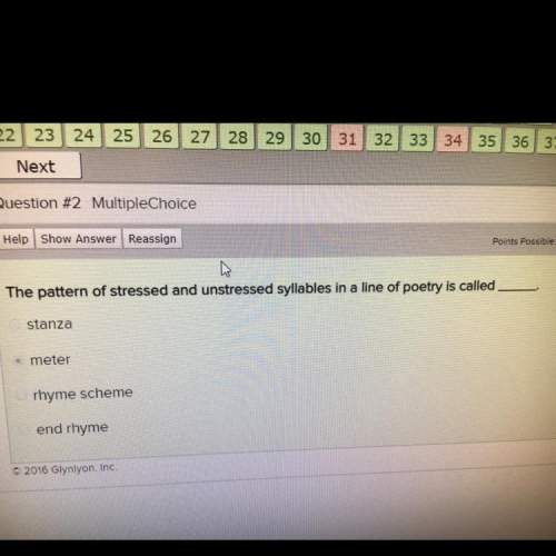 the pattern of stressed and unstressed syllables in a line of poetry is called?