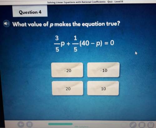 What value of p makes the equation true?