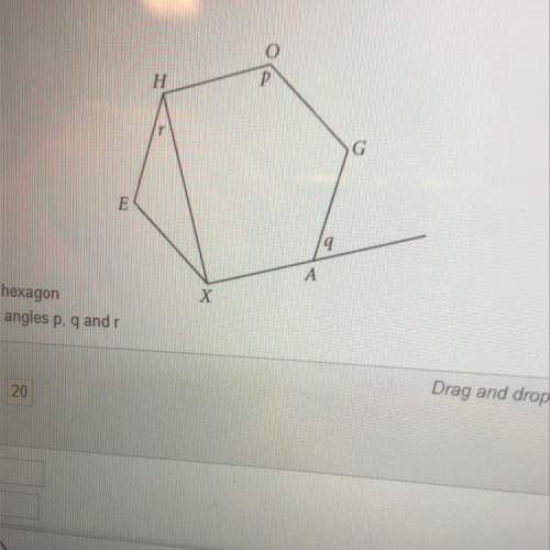 Hexago is a regular hexagon find the measures for angles p, q andr