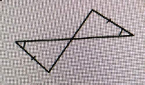 Determine if the triangles can be proven congruent by sss, sas, asa, aas, or hl. ( explain answer)