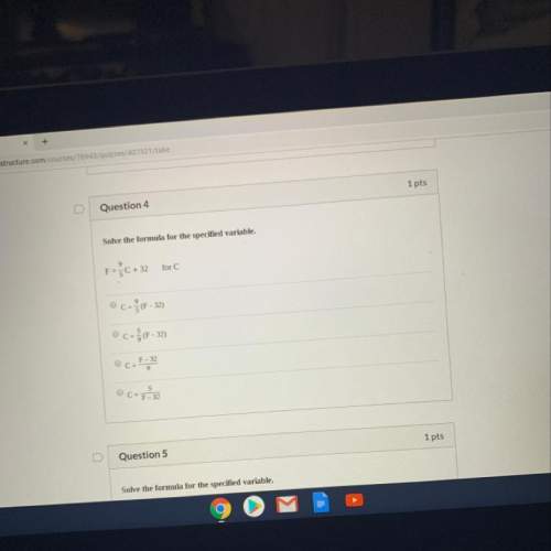 Question number 4, solve the formula for the specified variable