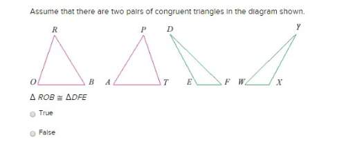 Assume that there are two pairs of congruent triangles in the diagram shown.