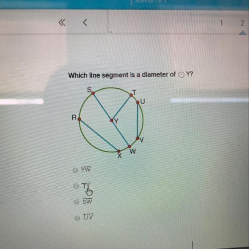 What line segment is the diameter of y