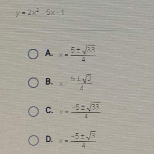 Using the quadratic formula which of the following are the zeros of the quadratic equation below