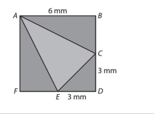 given square abdf with sides 6mm in length, point c as the midpoint of side bd, and poi