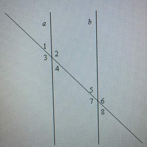 In the diagram a || b. use the diagram to answer the question. (diagram not to scale.)  name t