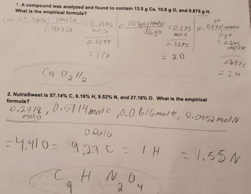 Did i do this right? let me know if i did anything wrong. it is about writing empirical formulas