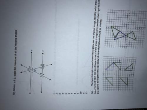 Given: a parallel to b, state the measure of all the missing angles