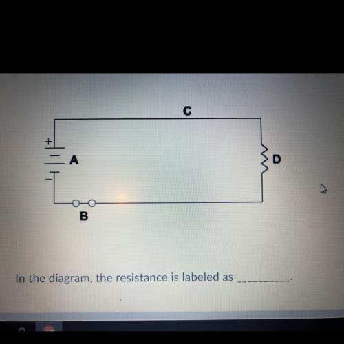 In this diagram, the resistance is labeled as  a b c d