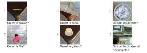 french 1  directions: using the pictures to you, answer each question in complete fre