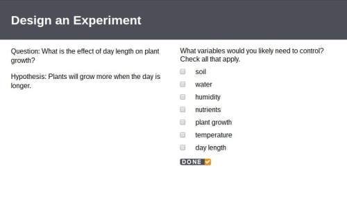 Question: what is the effect of day length on plant growth?  hypothesis: plants will g