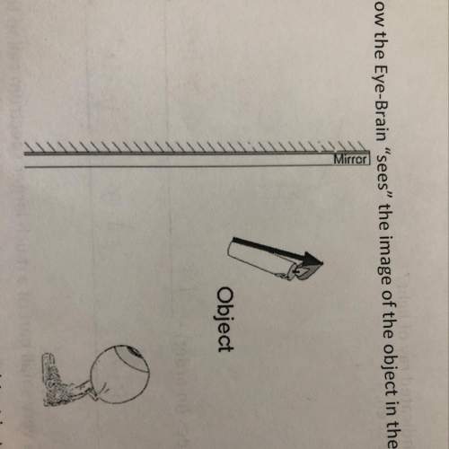 10. show how the eye-brain "sees" the image of the object in the diagram below. object