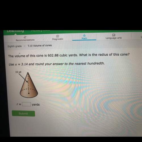 The volume of this cone is 602.88. what is the radius of this cone?