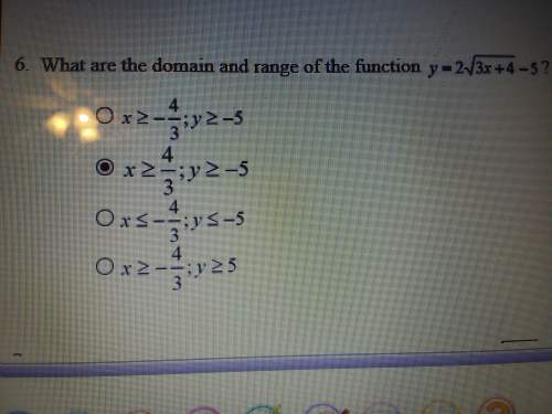 50 !  what is the domain and range of the function in photo