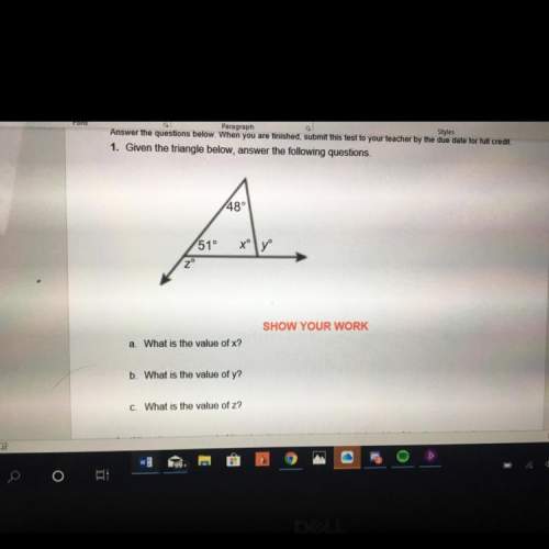 Given the triangle below answer the following questions  a. what is the value of x