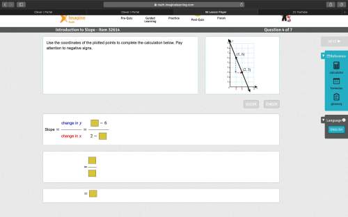 Use the coordinates of the plotted points to complete the calculation below. pay attention to negati