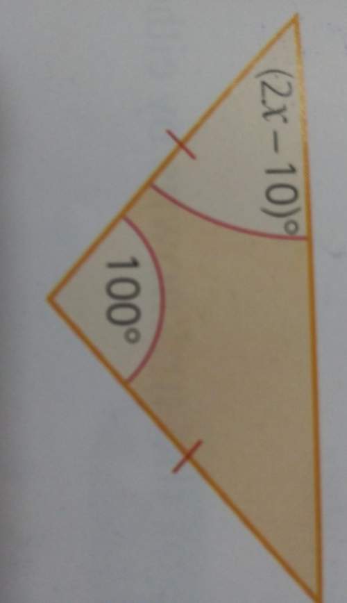 By constructing an equation and solving it, find the value of x in each of this isosceles triangle.