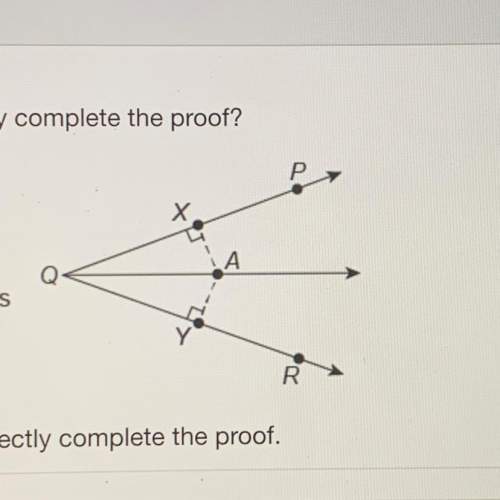 What are the missing parts that correctly complete the proof?  given: point a is on the bisec