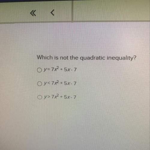 Which is not the quadratic inequality?