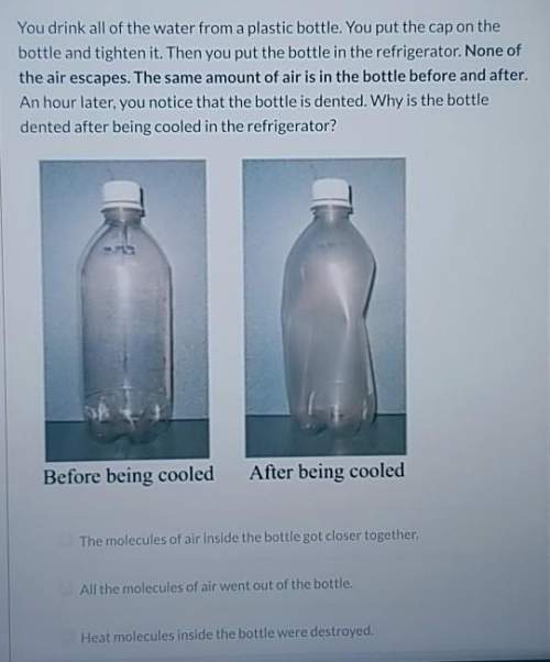 Why is the bottle dented after being cooled in the refrigerator?