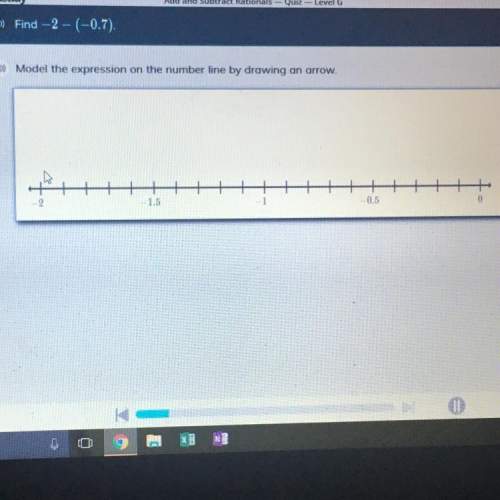 Find -.7)  model the expression on the number line by drawing an arrow