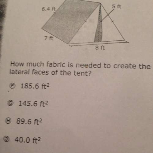 How much fabric is needed to create the lateral faces of the tent?