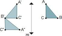 Which rule describes the composition of transformations that maps δabc to δa"b'c"?  rm • rb',