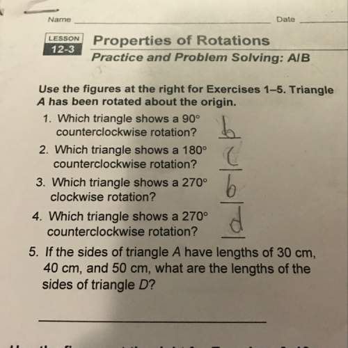 If the sides of triangle a have lengths of 30cm 40cm 50cm what are the lengths of the sides of trian