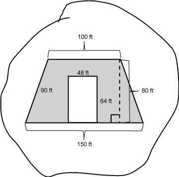 Answer asap!  the diagram shows the view from the top of a rectangular building and the