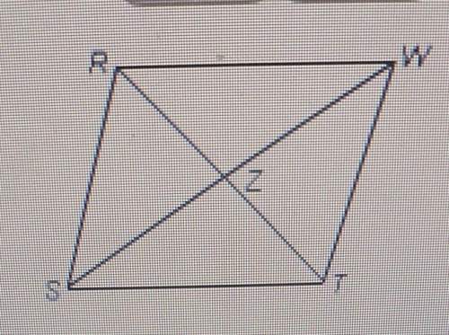 Which statement can you use to conclude that rstw is a parallelogram