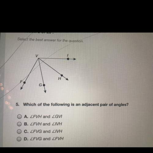 Which of the following is an adjacent pair of angles