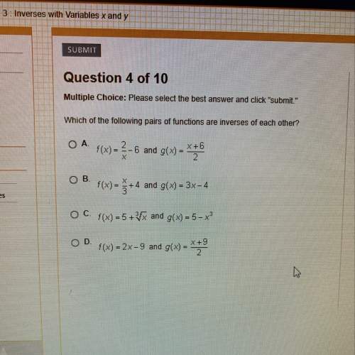 Which of the following pairs of functions are inverses of each other?