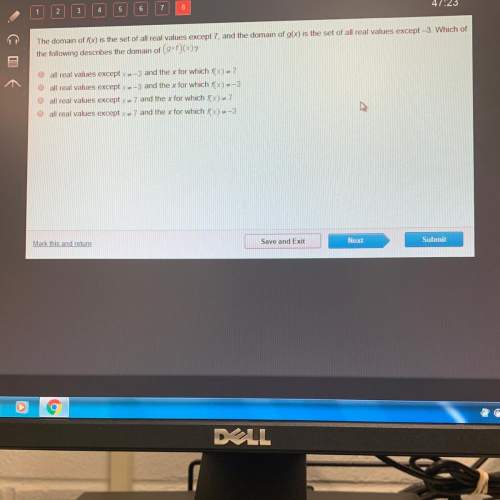 The domain of f(x) is the set of all real values except 7, and the domain of g(x) is the set of all