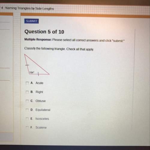 Classify the following triangle check all that apply