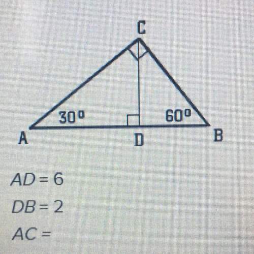 Using the technique in the model above, find the missing segments in this 30, 60, 90 right triangle.