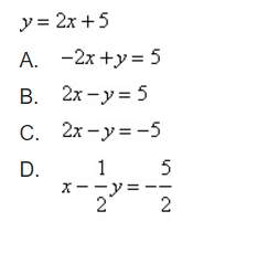 Rewrite the equation below in standard form.