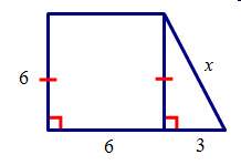 ﻿find the unknown side length, x. write your answer in simplest radical form