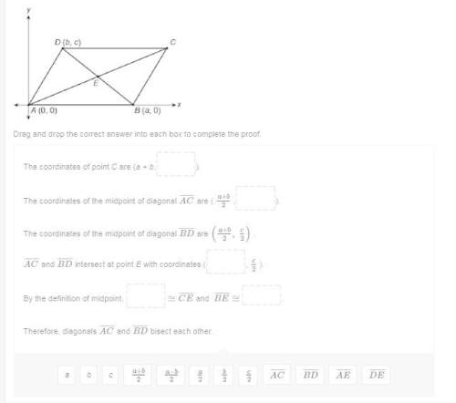 (:  crystal is writing a coordinate proof to show that the diagonals of a parallelogram