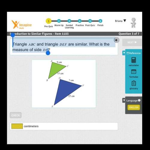 Triangle  a b c and triangle  d e f are similar. wha