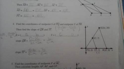 #4. how do i find the slope of qr and st.