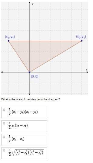 What is the area of the triangle in the diagram?