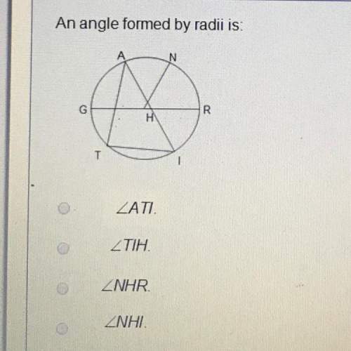 An angle formed by radii is ati tih nhr nhi