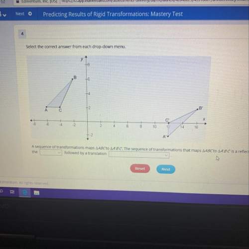 Asequence of transformations maps abc to abc. the sequence of transformations that maps abc to abc i