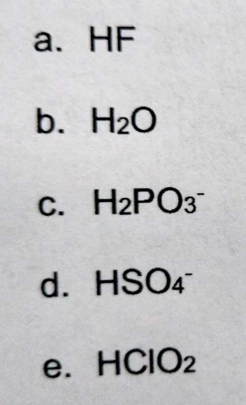 Write the formula for the conjugate base for the following acids.  you