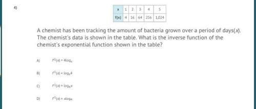 a chemist has been tracking the amount of bacteria grown over a period of days(x). the chemis