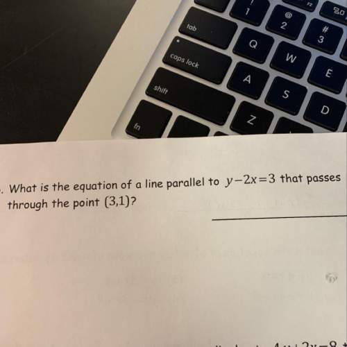 What is the equation of a line parallel to y-2x=3 that passes through the point (3,1)